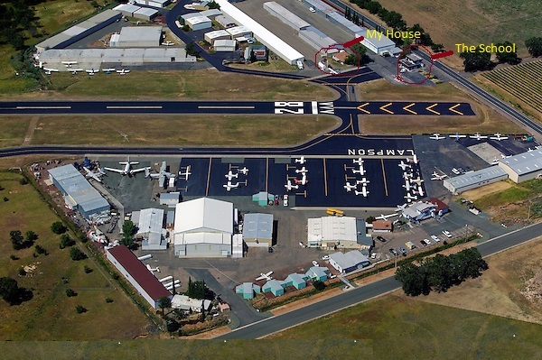 aerial photograph Lampson Field, Lakeport, Lake County, California