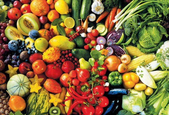 Fresh fruits and vegetables